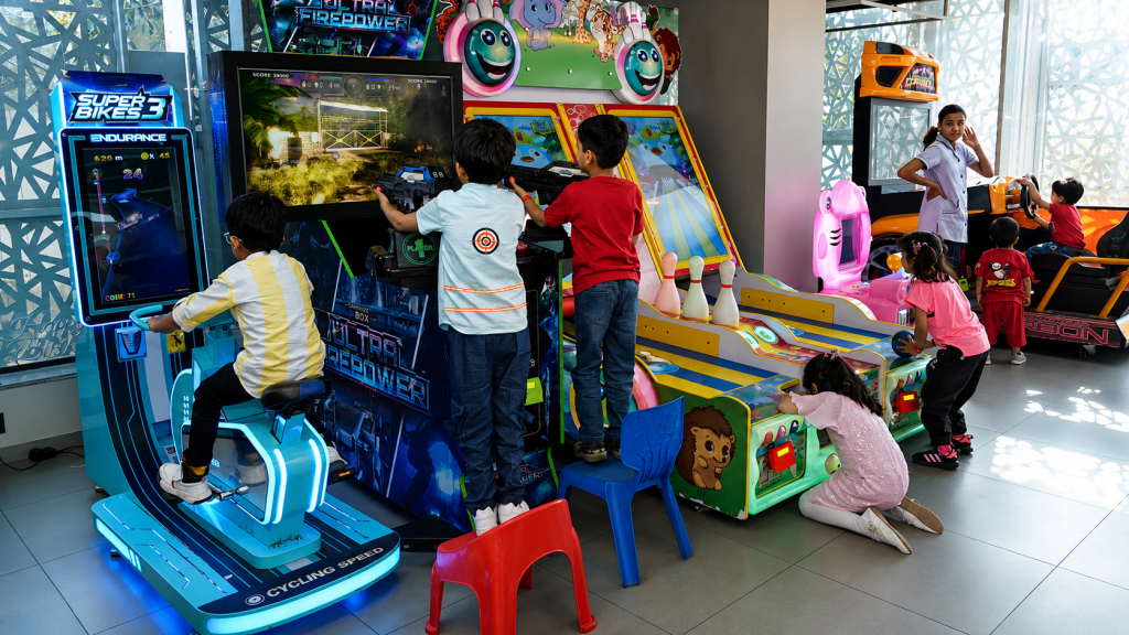 Electronic gaming zone arcade machines at Topsy Turvy Nagpur